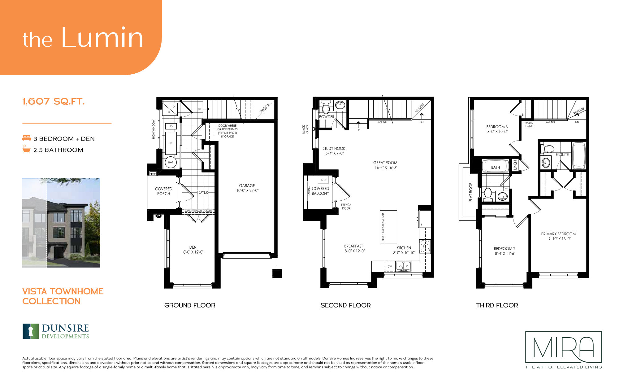 Lumin 3-Bed+Den Floor Plan