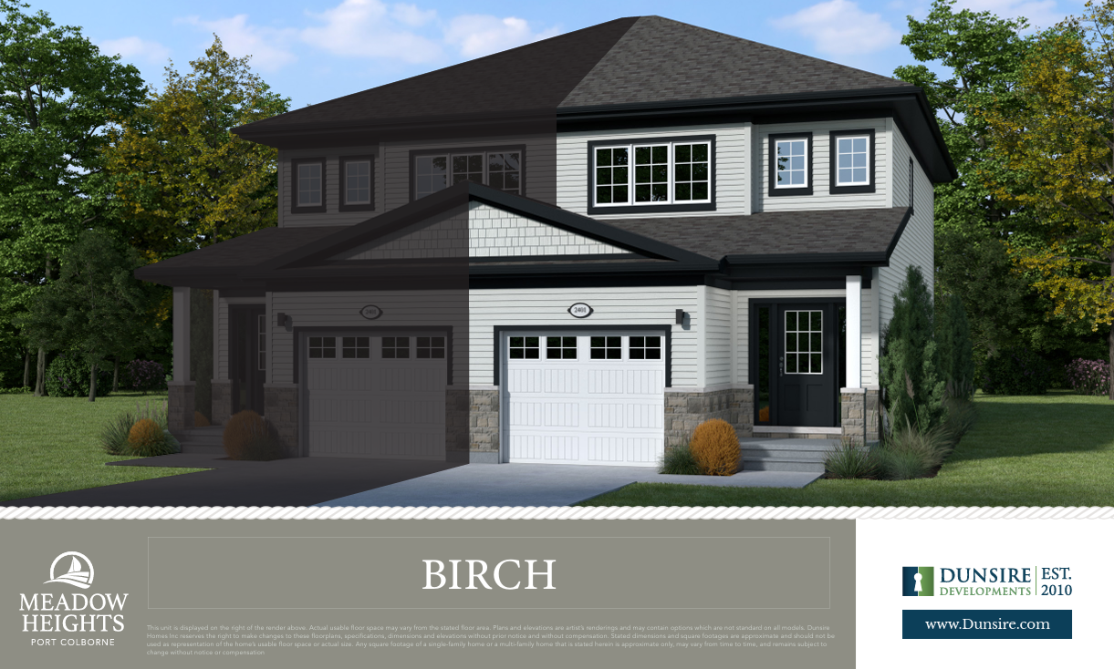 Birch semi 2-storey elevation